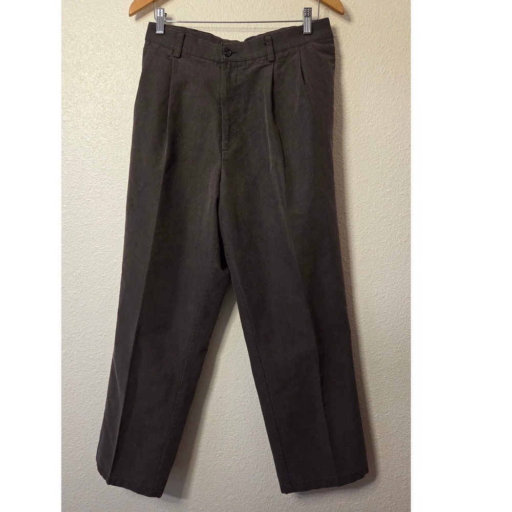 Dockers‎ Individual Fit Gray Pleated Dress Pants W44 L32 Stretch Waistband